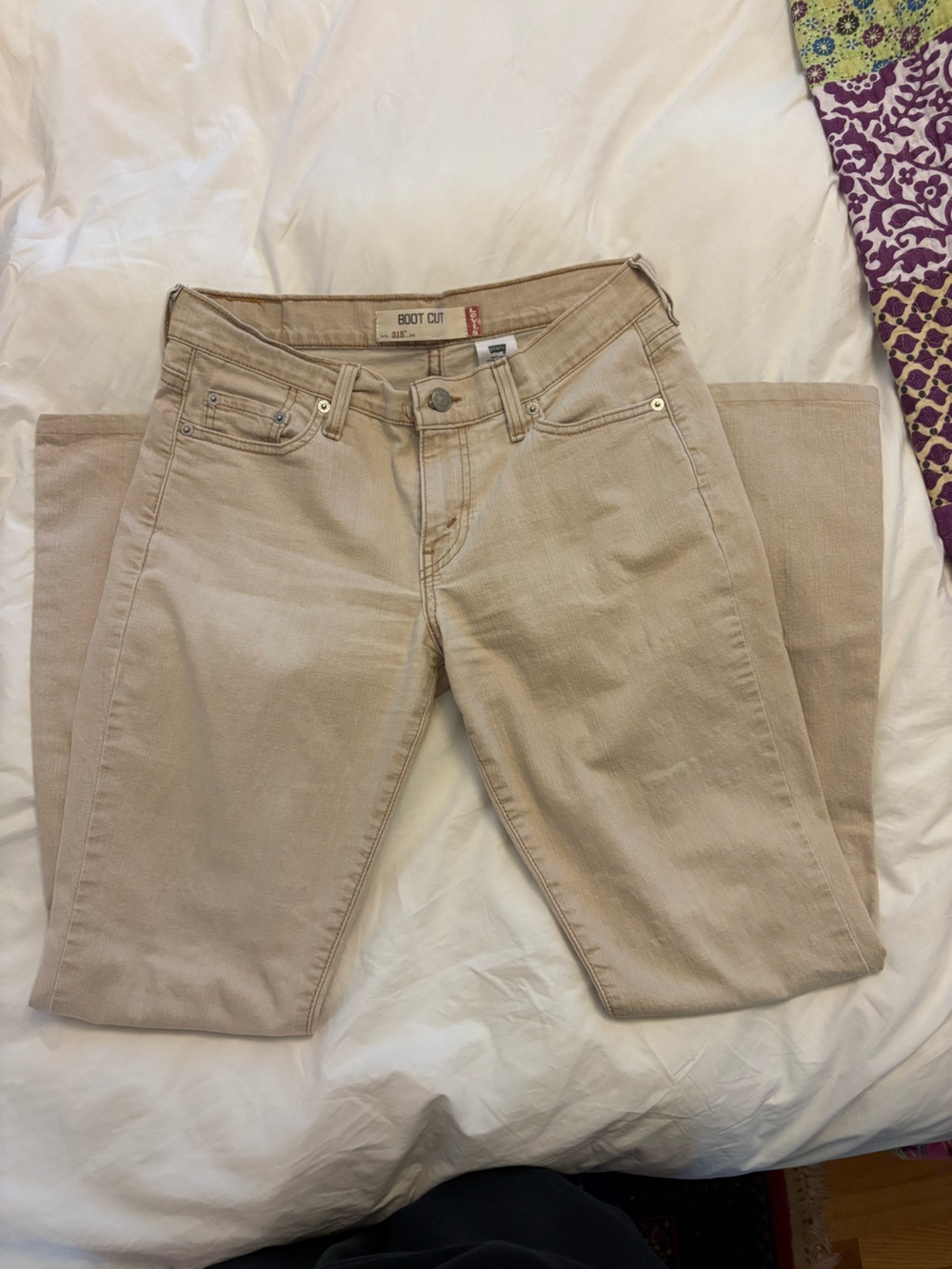 VTG Levi's 515 Beige Boot Cut Jeans